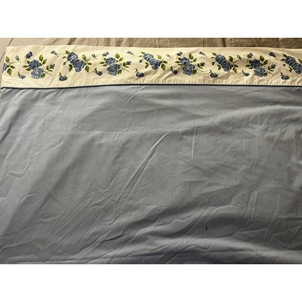VTG Cannon Royal Family‎ Blue Twin Flat Sheet 50/50 Blend No Iron Stay Fresh